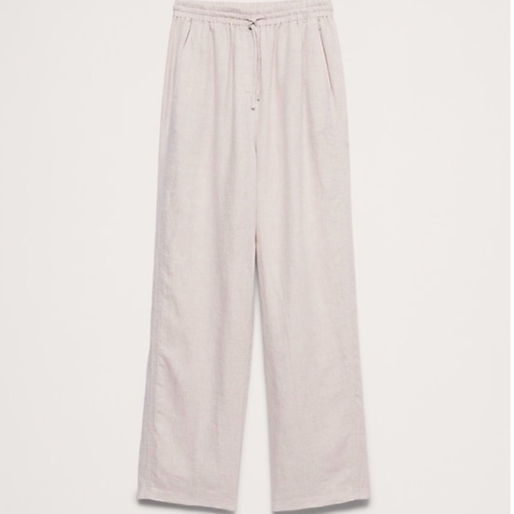Banana Republic The Getaway straight leg linen pants M - Picture 2 of 10